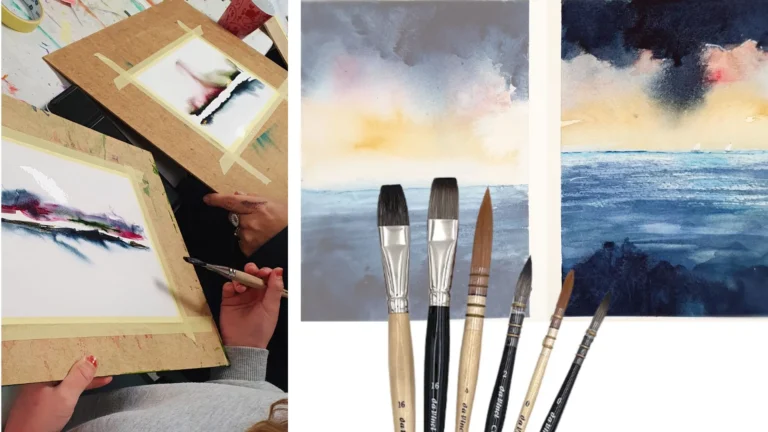 Kursus i akvarelweekend, basis med Monrads Kreativ Energi