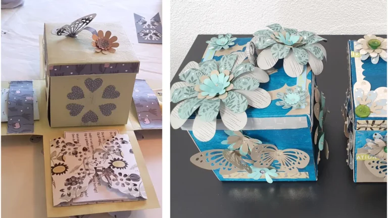 explosion boxes lavet af papir hos kreativenergi.dk