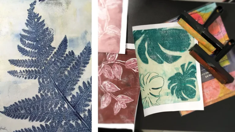 Kursus i gelliprint med Monrads Kreativ Energi