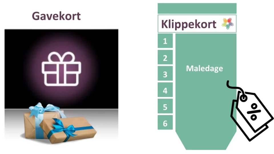 Klippekort og gavekort til Monrads Kreativ Energi