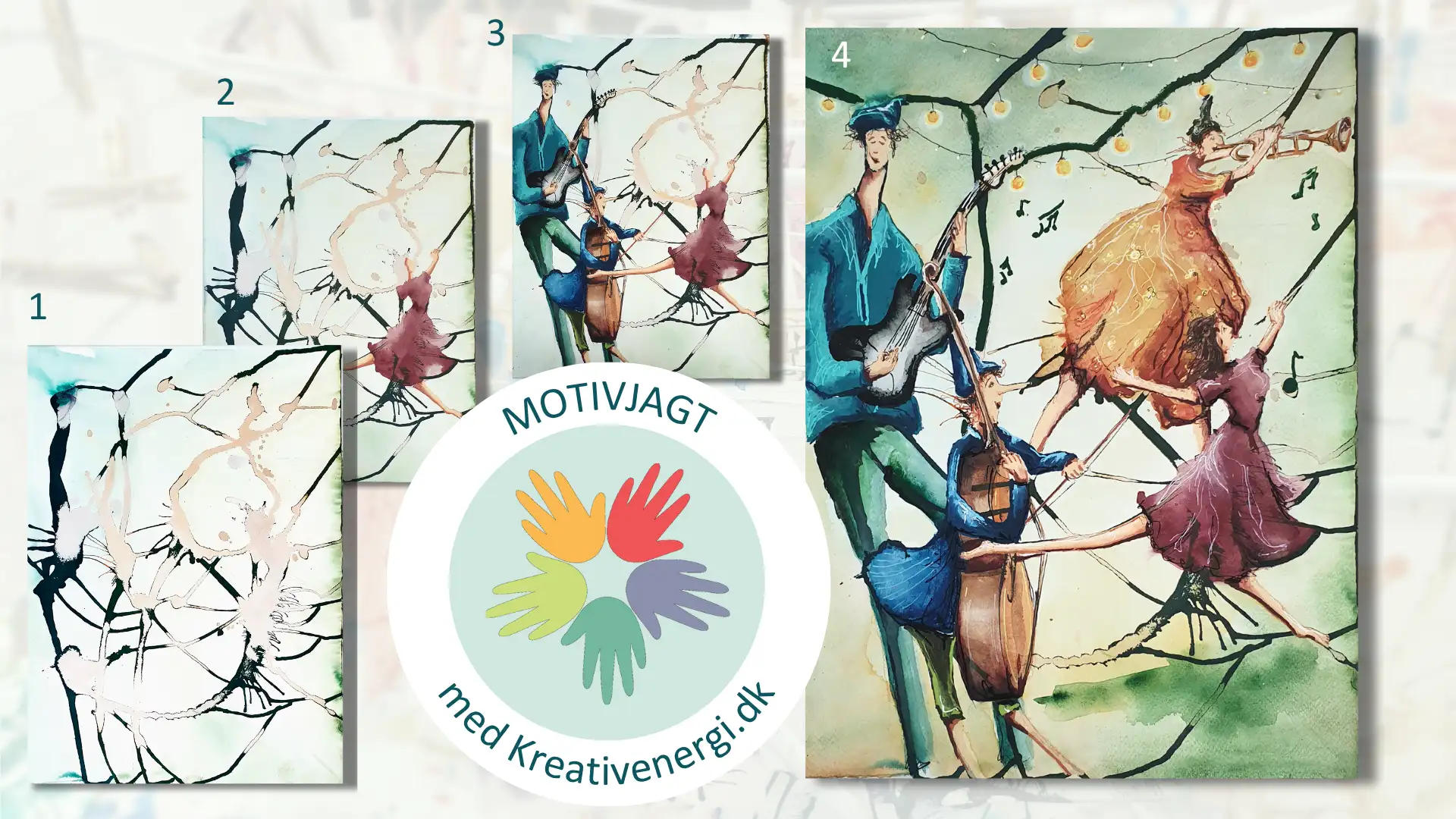 Motivjagt med tusch-ballade